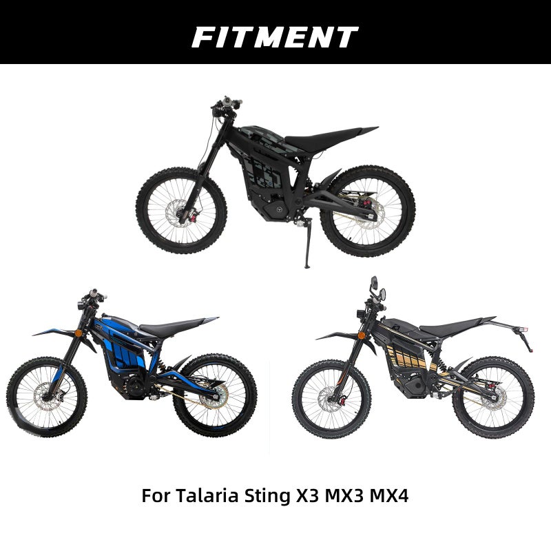 CHANGCHENG Motorcycle Rear Fender Mudguard Fender Protector Carbon Fiber Pattern for Talaria Sting MX3/MX4/MX5 Electric Dirt Bike - Image 3